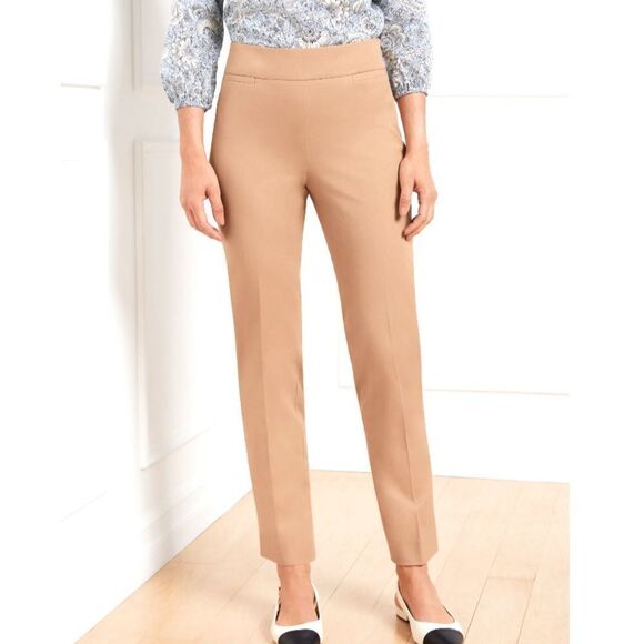 Talbots khaki Chatham slim ankle pant in excellent condition size 4P - Picture 1 of 12
